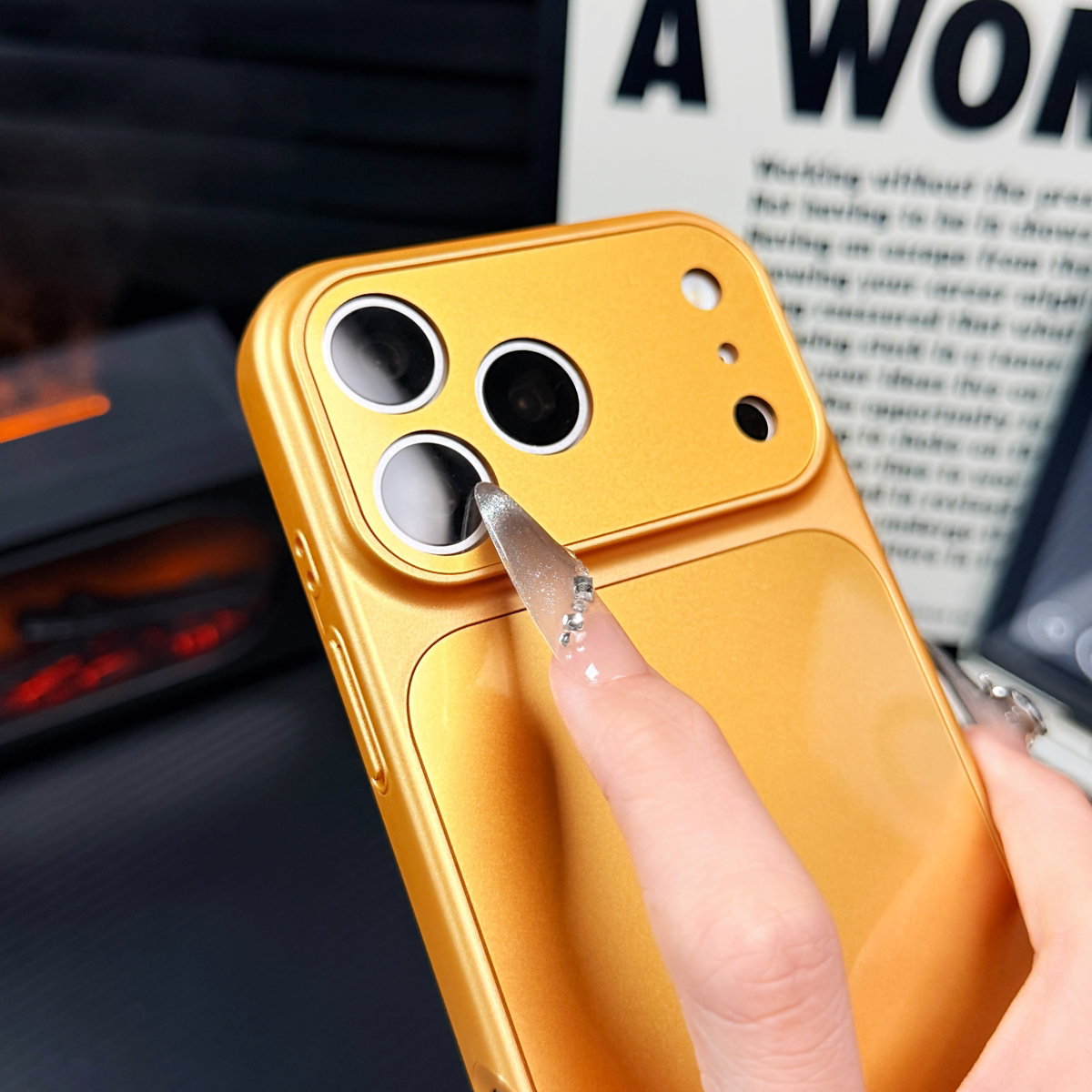 康宁玻璃黄金色秒变17大视窗适用iPhone16promax手机