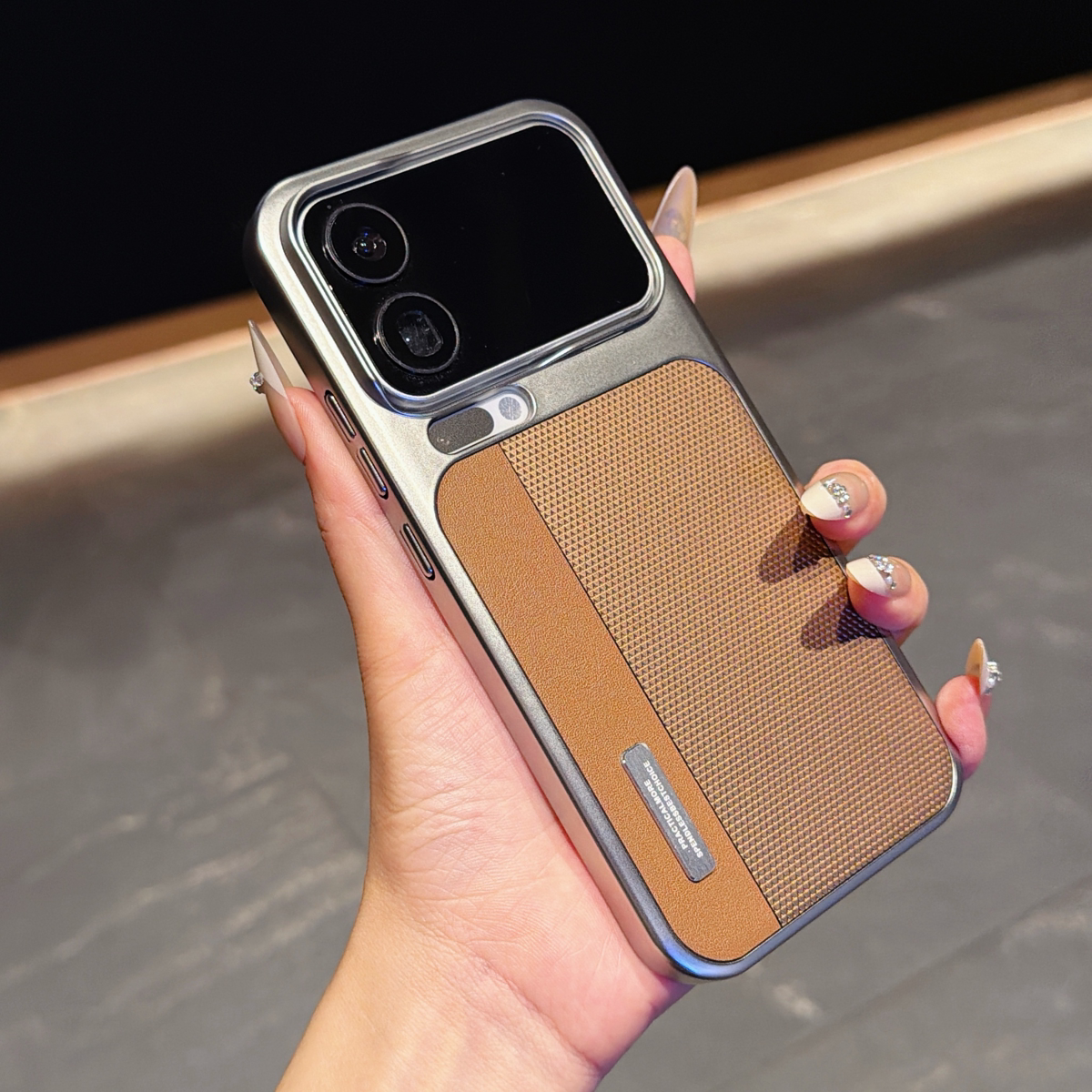 适用小米17promax双拼接手机壳新款小米17Pro素皮保护套