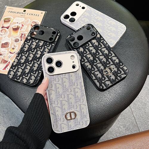 新款17promax16潮牌D家布面15适用苹果14promax手机壳iPhone13情侣男女全包14防摔保护套软刺绣高档