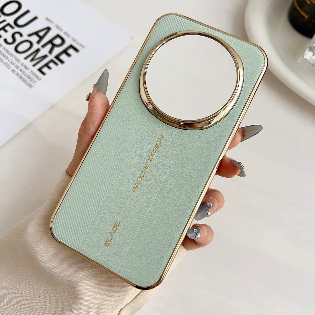 秒变非凡电镀素皮适用荣耀magic8pro手机壳新款商务轻奢ma