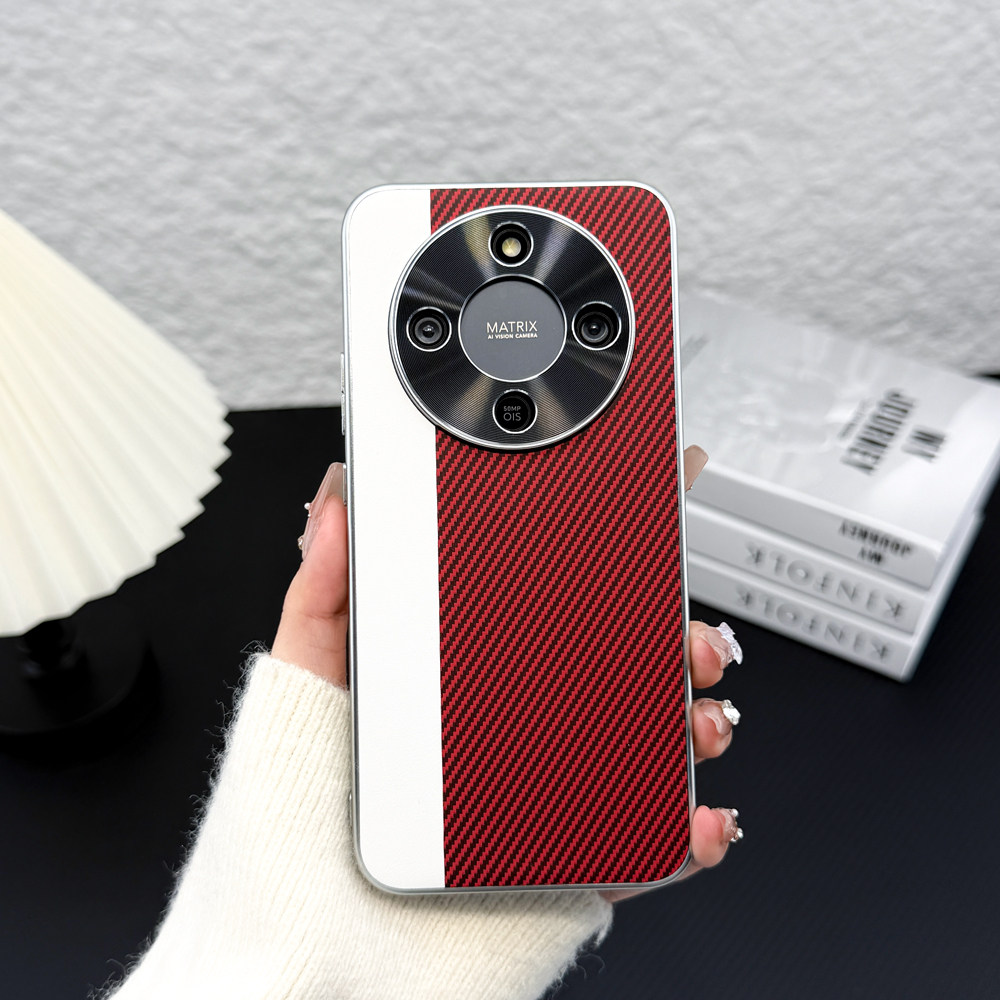 适用/荣耀X70手机壳 柔甲凯夫拉 柔甲素材+电镀烤漆+凯夫拉纹