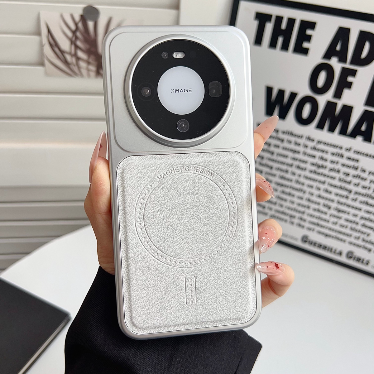 电镀荔枝皮纹适用华为mate80Pro手机壳新款磁吸mate70