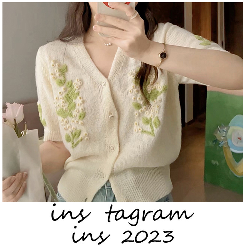 春日限定&针织合集 法式短款针织上衣女小众短袖T恤夏