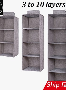 10 layers clothes hanging bags organizer storage cabinet