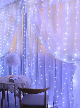 Christmas Lights Curtain Garland Merry Christmas Decor for H