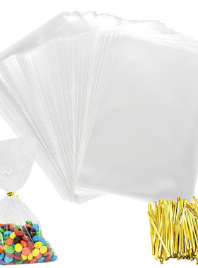 100Pcs Transparent Plastic Bags Candy Lollipop Cookie Packag