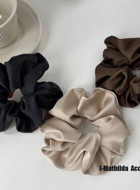 1 Pcs Satin Silk Solid Color Hair Ties Scrunchie Elastic