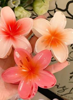 Hair Flower Clip Clips Hawaiian Plumeria Beach Flowers Claw