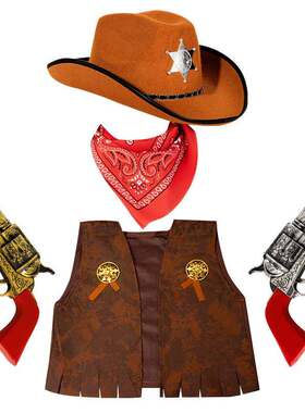 Halloween costume Western cowboy costume movie play stage sh