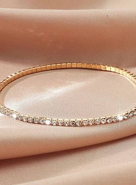 1Pieces of Ladies Transparent Shiny Crystal Bracelet 27 Colo