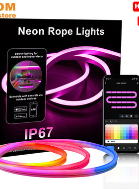 Neon Rope Lights, Led Rope Lights Control with App/Remote