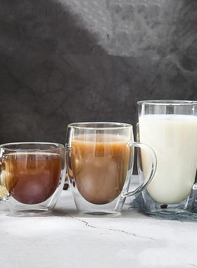 1/4/6Pcs Double Wall Glass Cups Espresso Coffee Mug 80/250/3