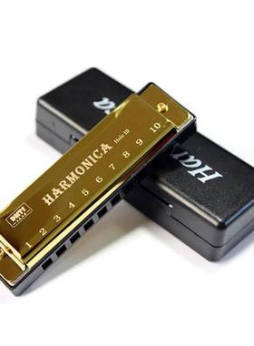 Harmonica Key of C 10 Hole Diatonic Harmonica C with Case fo