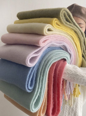 19 Colors Cashmere Scarf Women Men Thickened Solid Color Sha