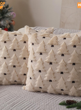 Christmas Pillow Covers 18x18in ,Xmas Decorations Soft Plush
