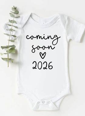 Coming Soon 2026 Baby Announcement Clothes born Baby Bodysui