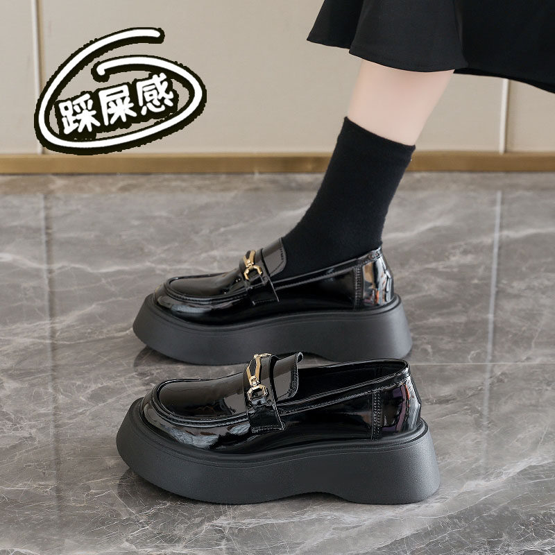 踩屎感乐福鞋女早春爆款一脚蹬懒人单鞋厚底休闲配裙子上班小皮鞋,女鞋,乐福鞋（豆豆鞋）,淘宝优惠券,粉丝福利购,淘宝优惠卷