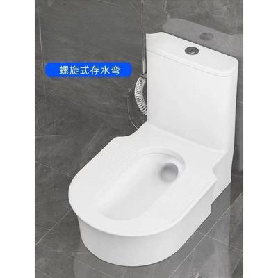 桶改防马神带弯管382免挖坑蹲便器马桶臭坐便改蹲便器蹲厕台式蹲