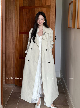 LS 休闲时尚优雅长款风衣外套 广州十三行2026早春新品女装23002#