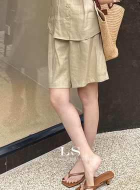 【ls新品牌】黑标极简 夏季上新简约时尚通勤百搭短裤30586-1