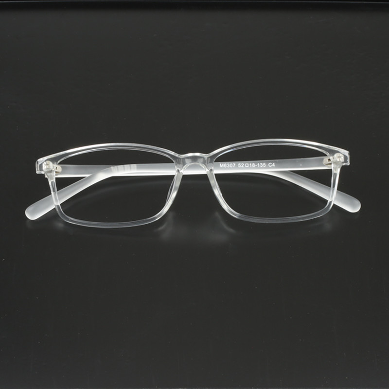 高清防蓝光透明白框老花镜