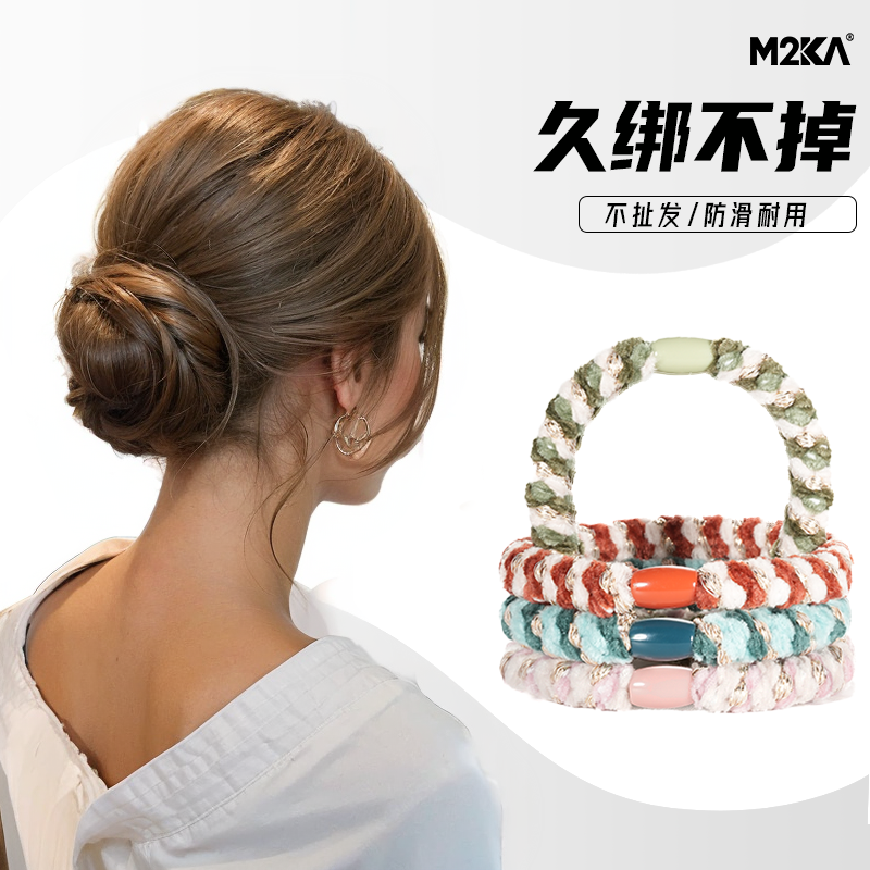 M2Ka秋冬圣诞节发圈女新款高弹力头绳耐用扎头发发绳皮筋发饰头饰