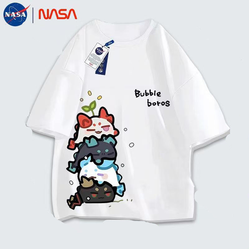 NASA明日方舟游戏龙泡泡短袖T恤男女夏季新款ins二次元情侣半袖12