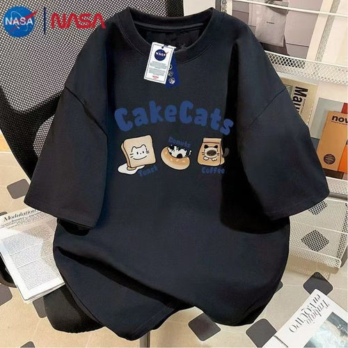 NASA美式情侣重磅短袖t恤男夏季新款宽松休闲百搭风半袖ins上衣12