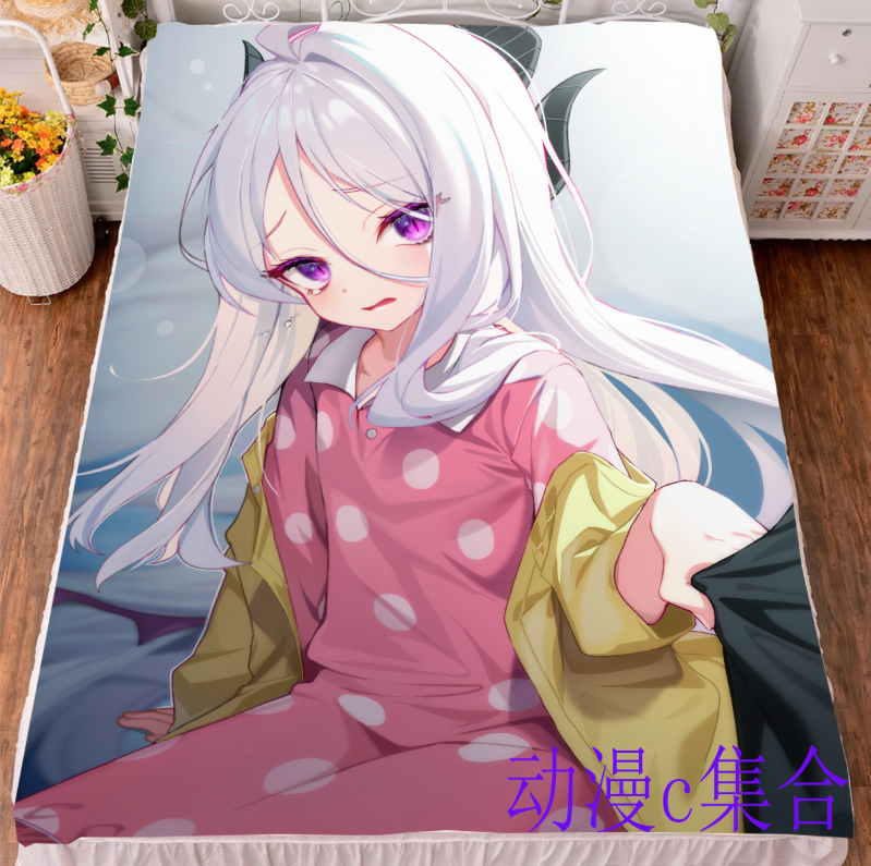 碧蓝档案浅黄睦月床单毛毯被套动漫周边二次元老婆宅男生日礼物