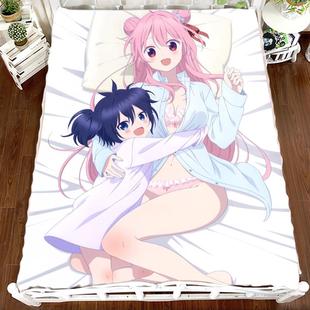 happy sugar life松坂砂糖神户盐床单法兰绒毛毯被套动漫周边礼物