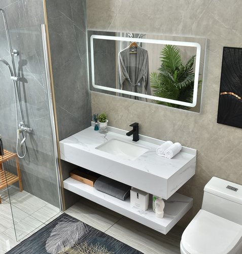 现代简约组合套装台盆大理石