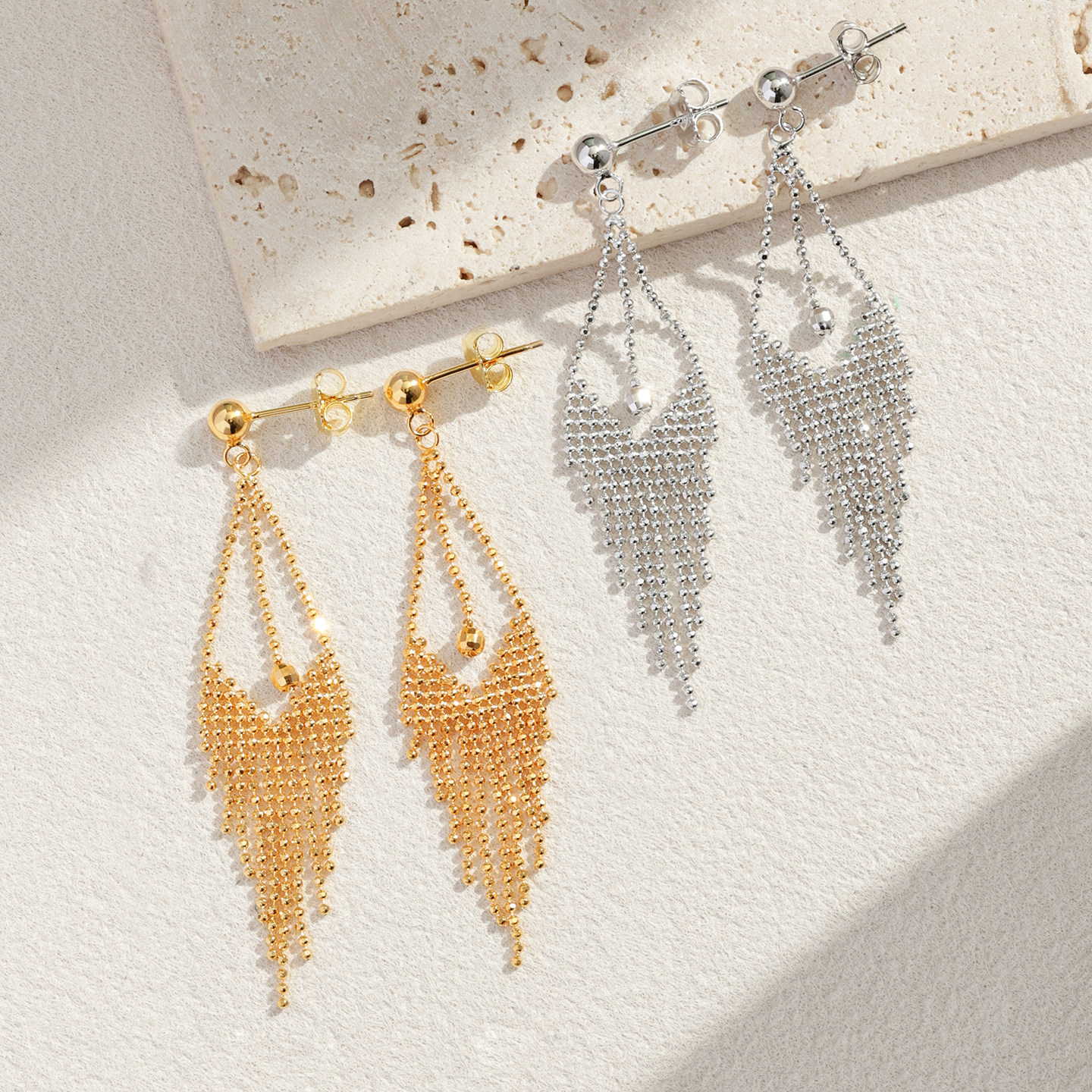 卓蝶珠宝S925银电镀黄金意大利蕾丝编织耳坠轻奢气质爆闪珠珠耳钉,饰品/流行首饰/时尚饰品新,银饰耳饰,淘宝优惠券,粉丝福利购,淘宝优惠卷