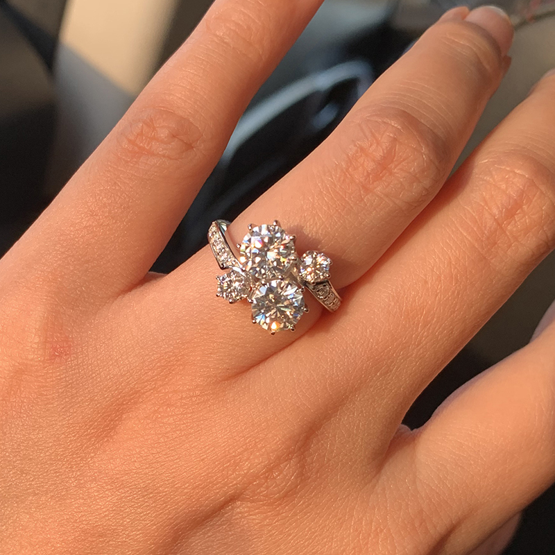 卓蝶珠宝纯银镀金女式欧美风仿钻