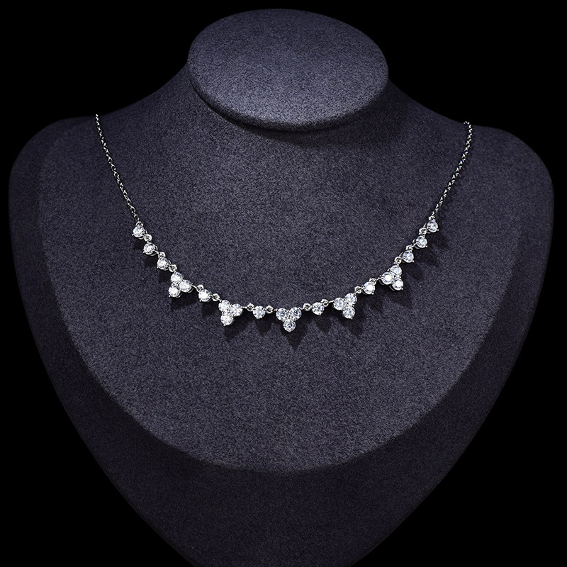 卓蝶珠宝纯银镶钻锁骨链小清新仿钻石吊坠日韩气质短款银饰项链女,饰品/流行首饰/时尚饰品新,项坠/吊坠,淘宝优惠券,粉丝福利购,淘宝优惠卷