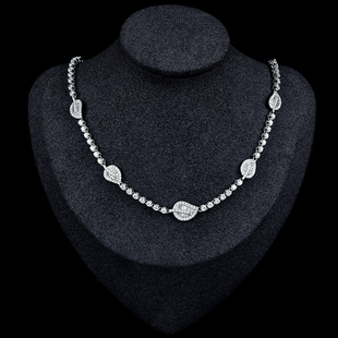 卓蝶珠宝设计款 纯银短项链 可调节镶钻锁骨链ins风choker链女式