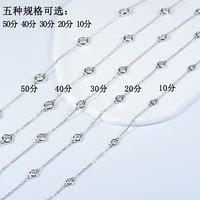 Zhuodie Jewelry pure silver gold-plated 10-diamond bubble Moissanite necklace for women, simple collarbone chain for women, elegant OL style pendant thumbnail 4