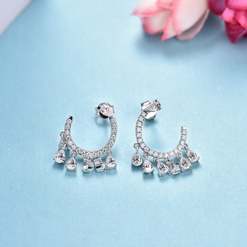 卓蝶珠宝水滴流苏仿钻耳钉气质耳环925纯银耳坠女防过敏银饰耳饰,饰品/流行首饰/时尚饰品新,耳钉,淘宝优惠券,粉丝福利购,淘宝优惠卷