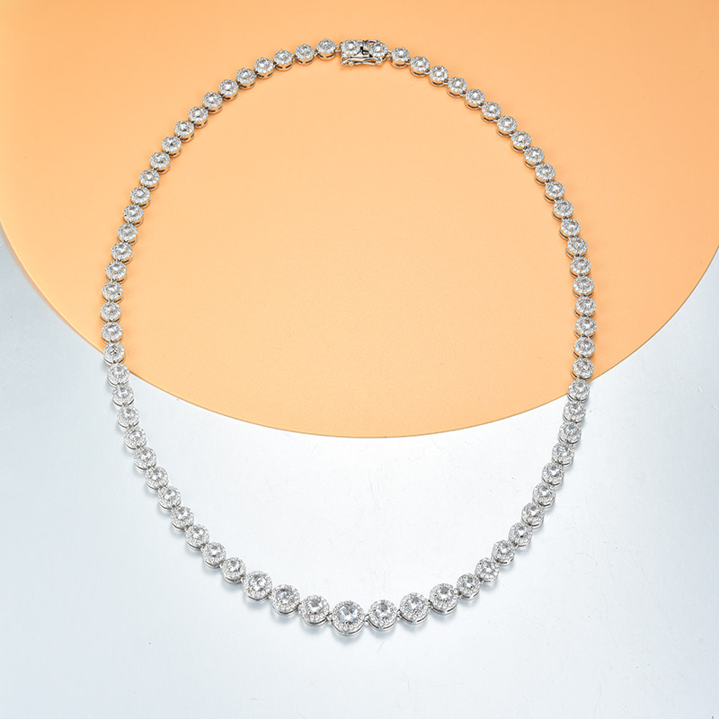 卓蝶珠宝玫瑰切割钻石项链豪华满钻晚装链重工纯银镀金长项链女式,饰品/流行首饰/时尚饰品新,项链,淘宝优惠券,粉丝福利购,淘宝优惠卷