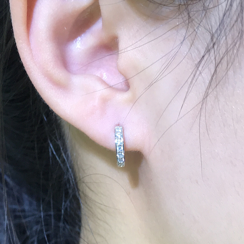 卓蝶珠宝纯银镀18k金仿钻石情侣