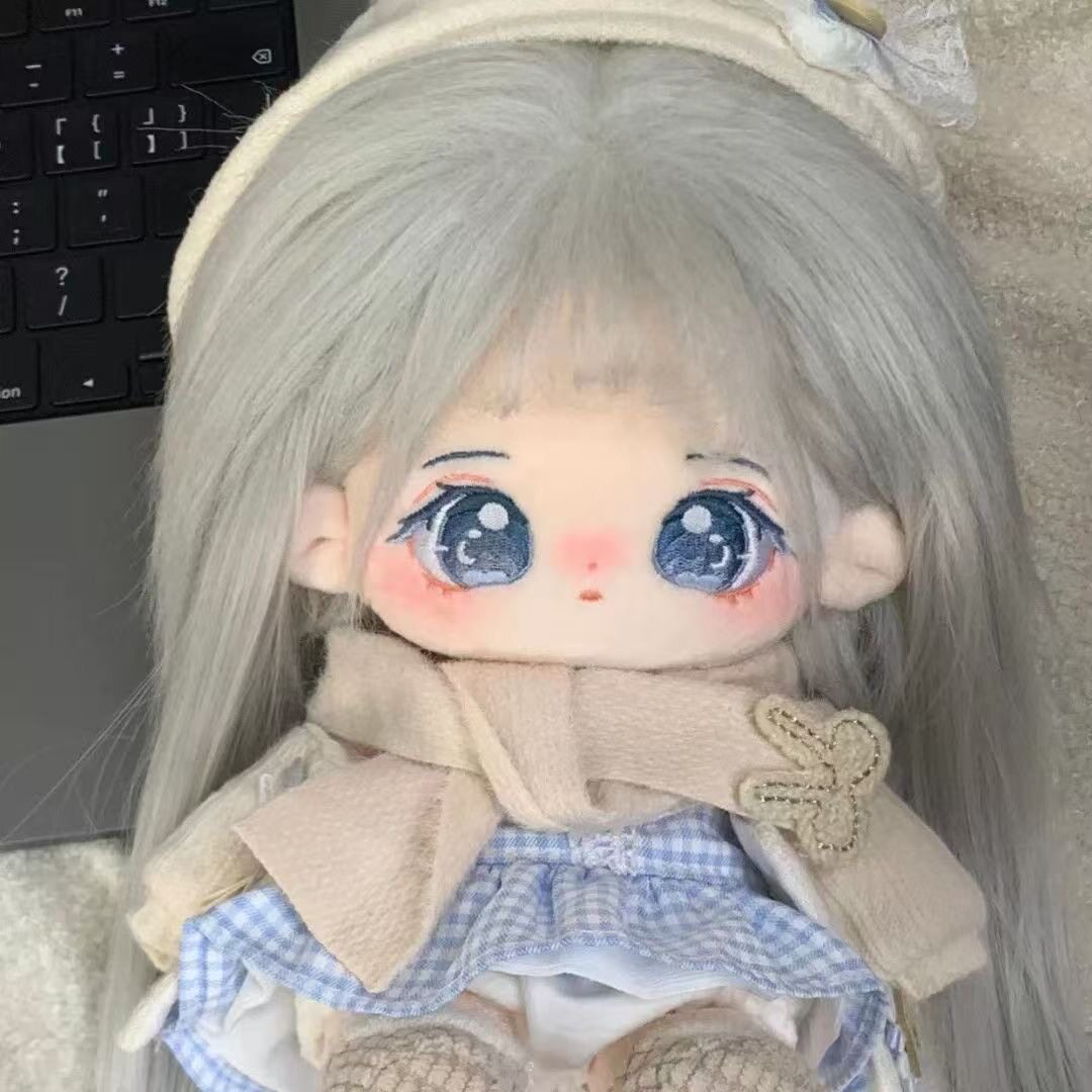 泠月棉花娃娃女正版20cm公仔毛绒玩具玩偶有骨娃衣新年女生日礼物