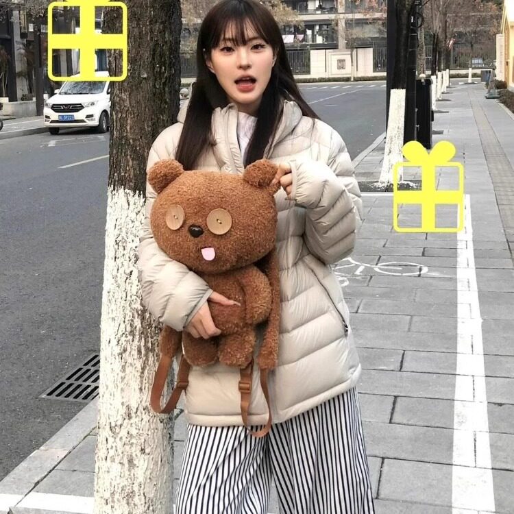 亦梦亦梦韩版棉服修身排骨羽绒服女冬季轻薄情侣棉衣外套