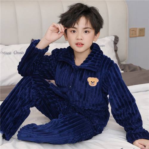 珊瑚绒秋冬季长袖加厚款家居服