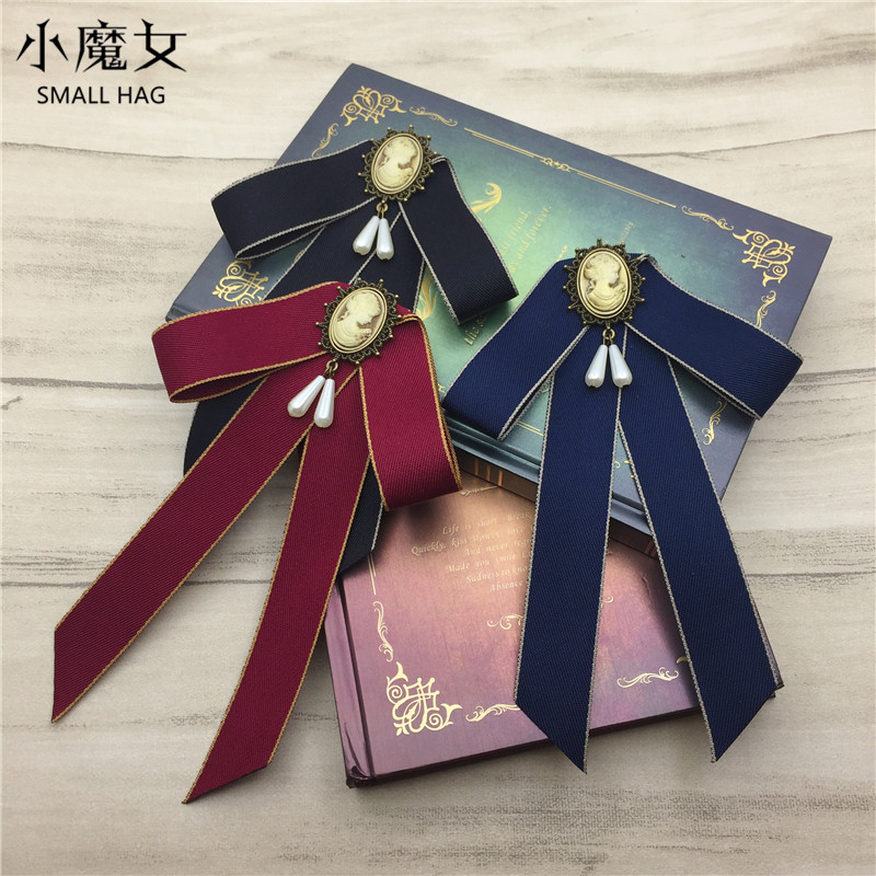 复古英伦风院风衬衫领结女领口装饰蝴蝶结领花配饰时尚百搭