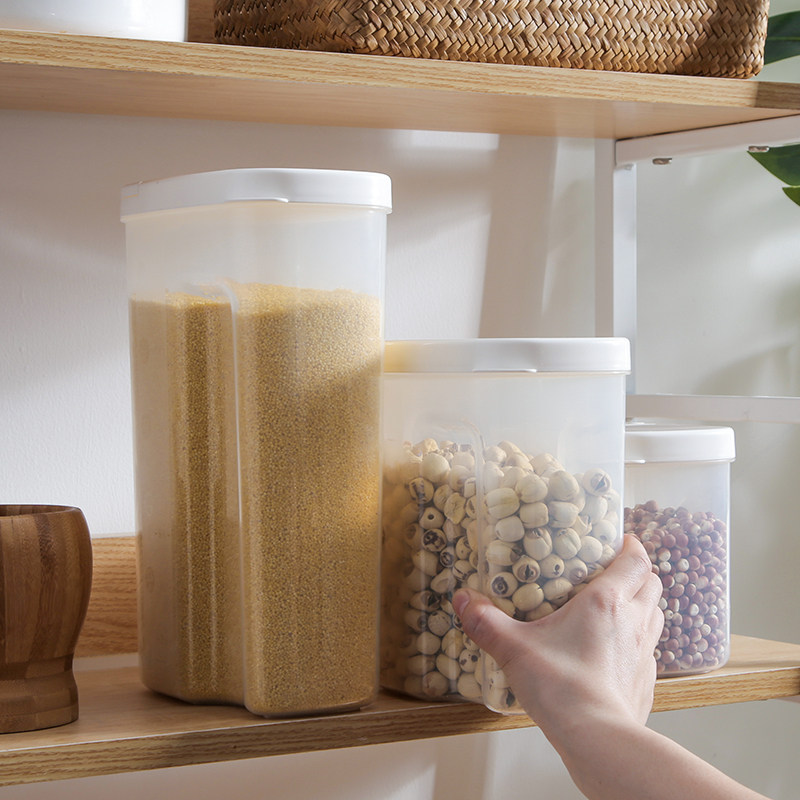 日本五谷杂粮收纳罐粮食储存盒粗粮家用储物厨房装豆子的密封罐子