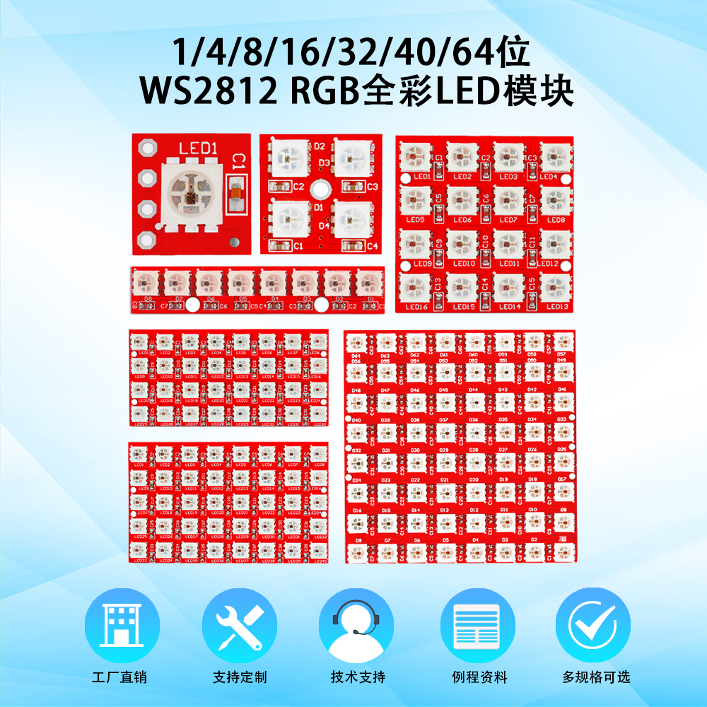 WS28125050RGB全彩LED模块