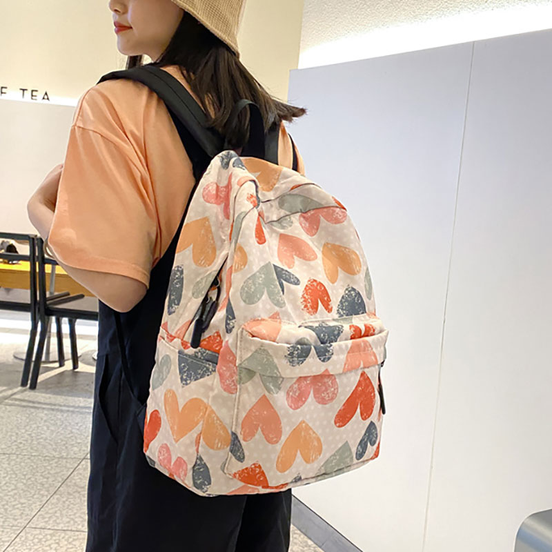 ins书包女初中生韩版原宿ulzzang高中学生背包日系学院百搭双肩包