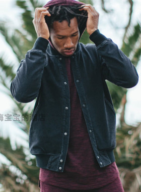 全新正品Publish旗下 Fairplay Pete Jacket翻绒毛呢休闲棒球外套