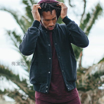 Fairplay翻绒毛呢休闲棒球外套