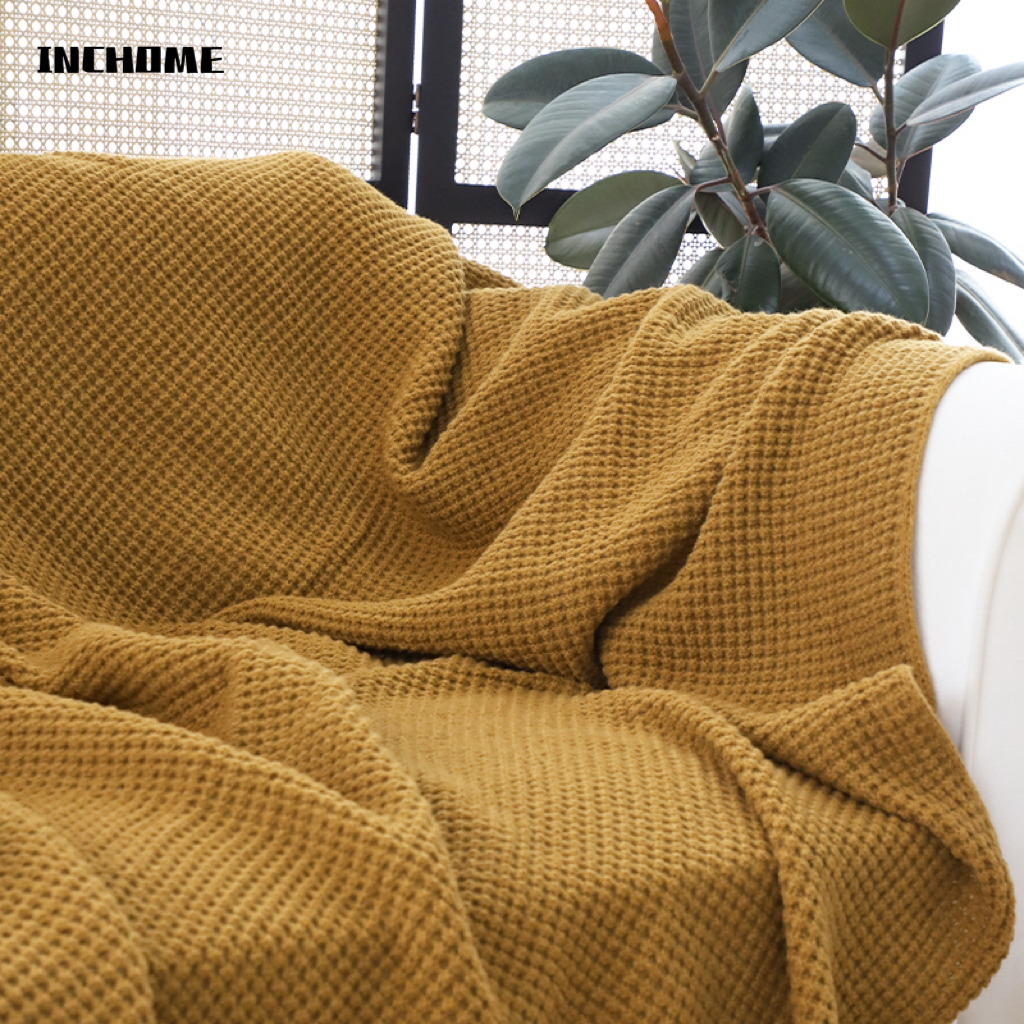 复古棕咖色加厚大吊穗针织休闲毯中古风棕咖色沙发毯盖毯床尾毯子