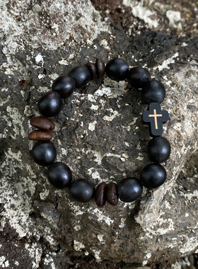 原创设计手链手串植物种子手串无患子咖啡豆搭配手串